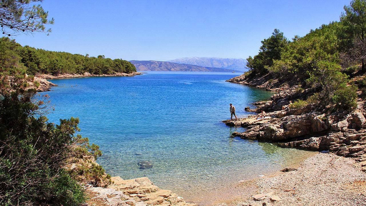 Beautiful Adriatic bay of Pakleni Islands
