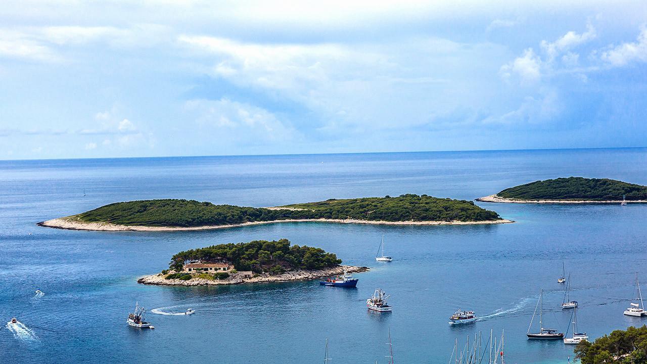 Town of Bol on island Brač with Blue Shark's private tour